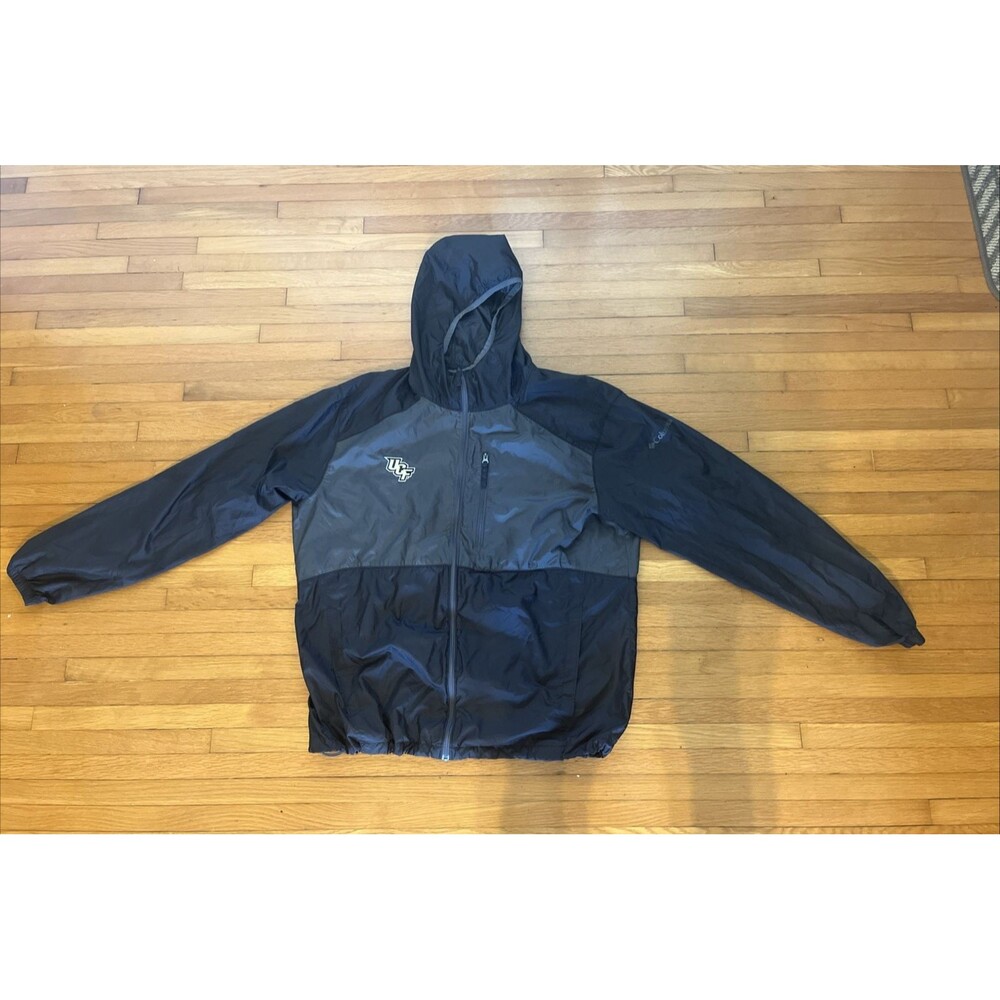 Columbia UCF Windbreaker Jacket Mens Large Black Knights